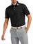 Stretch Pique Solid Polo Yaka Siyah Golf T-Shirt 91822 1