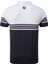 Stretch Pique Renk Bloklu Polo Yaka Wht/nvy Golf T-Shirt 90365 4