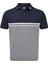 Stretch Pique Renk Bloklu Polo Yaka Gry/wht/nvy Golf T-Shirt 90371 4