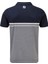 Stretch Pique Renk Bloklu Polo Yaka Gry/wht/nvy Golf T-Shirt 90371 5