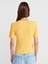 10733 Bisiklet Yaka Cepli Düğmeli Triko Bluz-Koyu Sarı 2