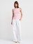 31589 Büzgülü Kayık Yaka Top-Toz Pembe 4