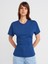 31585 Drape Detaylı T-Shirt-Indigo 1