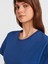 31585 Drape Detaylı T-Shirt-Indigo 3