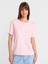 31763 Bisiklet Yaka T-Shirt-Toz Pembe 1