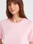 31763 Bisiklet Yaka T-Shirt-Toz Pembe 3
