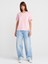 31763 Bisiklet Yaka T-Shirt-Toz Pembe 4