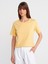 31763 Bisiklet Yaka T-Shirt-Sarı 1