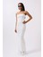 Straplez Dantel Maxi Elbise 3