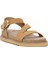 D25YS-5240 Kadın Hakiki Deri Düz Sandalet Camel 2