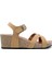 K15009 Kifidis Soft Step Kadın Dolgu Topuklu Mantar Sandalet 36-41 1
