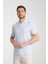 2525 Lores Erkek Mavi %100 Pamuk Waffle Slim Fit Polo Yaka Tişört 1