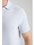 2525 Lores Erkek Mavi %100 Pamuk Waffle Slim Fit Polo Yaka Tişört 4