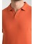 2032 Rico Erkek Turuncu %100 Pamuk Waffle Regular Fit Polo Yaka Tişört 2