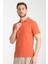 2032 Rico Erkek Turuncu %100 Pamuk Waffle Regular Fit Polo Yaka Tişört 3