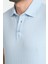 2927 Lucero Erkek Mavi %100 Pamuk Çekmeyen Kumaş Slim Fit Dar Kesim Polo Yaka Tişört 1