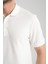 2127 King Erkek Ekru %100 Pamuk Regular Fit Polo Yaka Pike Tişört 4