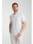 2525 Lores Erkek Mint %100 Pamuk Waffle Slim Fit Polo Yaka Tişört 3
