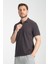 2861 Monza Erkek Antrasit Regular Fit %100 Pamuk Waffle Polo Yaka T-Shirt 2