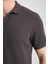 2861 Monza Erkek Antrasit Regular Fit %100 Pamuk Waffle Polo Yaka T-Shirt 3