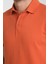 2927 Lucero Erkek Turuncu %100 Pamuk Çekmeyen Kumaş Slim Fit Dar Kesim Polo Yaka Tişört 1