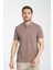 2739 Arven Erkek Taş %100 Pamuk Pike Kumaş Slim Fit Polo Yaka Tişört 2