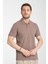 2739 Arven Erkek Taş %100 Pamuk Pike Kumaş Slim Fit Polo Yaka Tişört 4