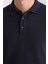 2861 Monza Erkek Lacivert Regular Fit %100 Pamuk Waffle Polo Yaka T-Shirt 1