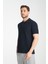 2862 Boston Erkek Lacivert Regular Fit %100 Pamuk Esneyen Kumaş Polo Yaka T-Shirt 4