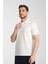 2862 Boston Erkek Beyaz Regular Fit %100 Pamuk Esneyen Kumaş Polo Yaka T-Shirt 4