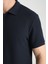 2862 Boston Erkek Lacivert Regular Fit %100 Pamuk Esneyen Kumaş Polo Yaka T-Shirt 3