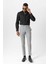 Açık Gri Regular Fit Duble Paça Erkek Pantolon 2