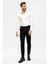 Siyah Erkek Aksesuar Detaylı Slim Fit Pantolon 3