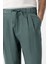 Yeşil Bel Bağlamalı Keten Karışımlı Baggy Erkek Pantolon 3