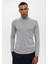 Gri Melanj Tam Boğazlı Erkek Triko 2