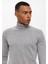 Gri Melanj Tam Boğazlı Erkek Triko 3