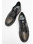 Erkek Kalın Taban Bağcıklı Comfort Casual Ayakkabı Gerçek Deri Mc 20398 Siyah/haki 5