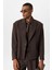 Koyu Kahve Crop Fit Erkek Blazer Ceket 1