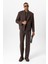 Koyu Kahve Crop Fit Erkek Blazer Ceket 3