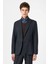 Lacivert Slim Fit Çizgili Erkek Blazer Ceket 2