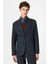 Lacivert Slim Fit Çizgili Erkek Blazer Ceket 3