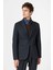 Lacivert Slim Fit Çizgili Erkek Blazer Ceket 4