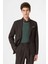 Kahve Slim Fit Çizgili Erkek Blazer Ceket 2