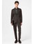 Kahve Slim Fit Çizgili Erkek Blazer Ceket 3