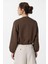 Kahve Crop Kadın Bomber Mont 4