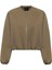 Haki Crop Kadın Bomber Mont 5