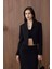 Siyah Crop Kadın Blazer Ceket 1
