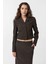 Haki Crop Kadın Blazer Ceket 2