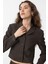 Haki Crop Kadın Blazer Ceket 4