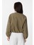 Haki Crop Kadın Bomber Mont 4